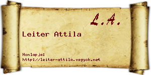 Leiter Attila névjegykártya