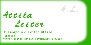 attila leiter business card